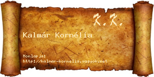 Kalmár Kornélia névjegykártya